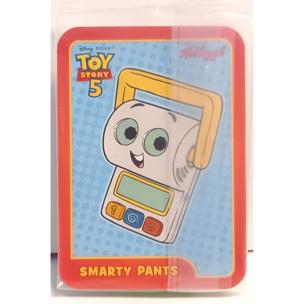 Kelloggs Toy Story 5 Cereal Premium Smarty Pants Card & Buzz Green Spoon Toy